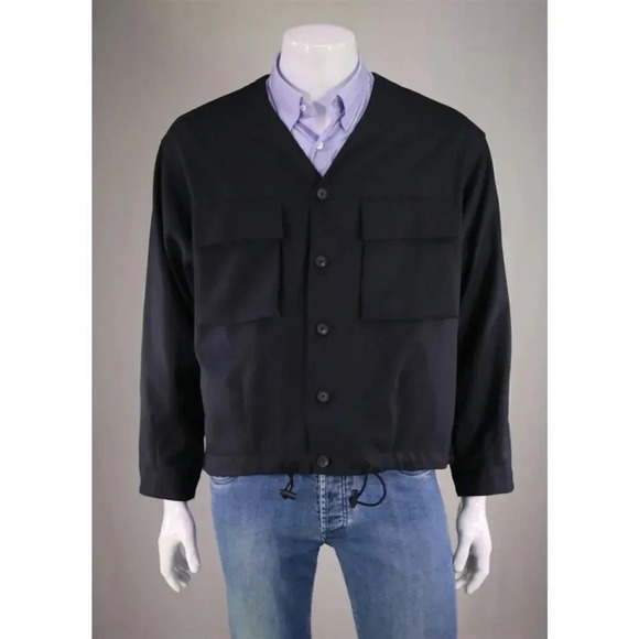 Kuro Made in Japan Typewriter V-Neck Jacket Wool 1/Small - Picture 5 of 13